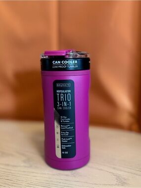 BrüMate Hopsulator TRIO 3-in-1 Can Cooler & Tumbler - Dragonfruit